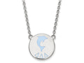 LogoArt Sterling Silver Delta Delta Delta Small Enameled Pendant Necklace With 18 Inch