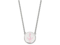 LogoArt Sterling Silver Delta Gamma Small Enameled Pendant Necklace With 18 Inch