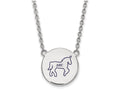 LogoArt Sterling Silver Delta Phi Epsilon Small Enameled Pendant Necklace With 18 Inch