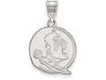LogoArt Sterling Silver Florida State University Medium Pendant Necklace