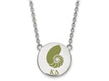 LogoArt Sterling Silver Kappa Delta Small Enameled Pendant Necklace With 18 Inch