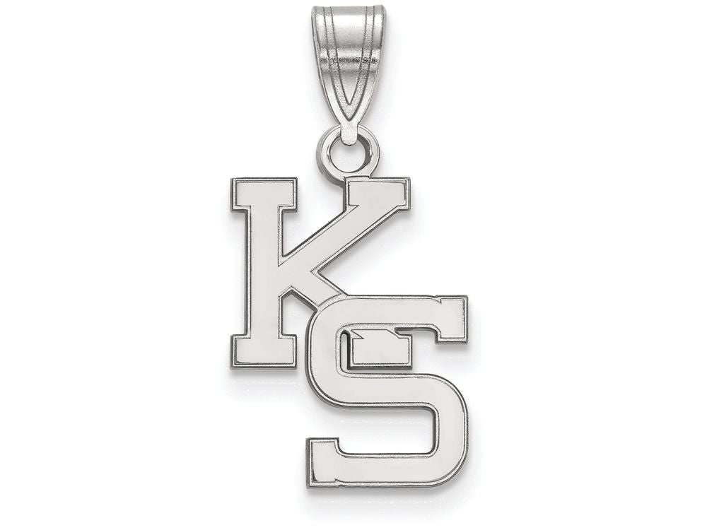 LogoArt Sterling Silver Kansas State University Medium Pendant Necklace