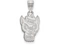 LogoArt Sterling Silver North Carolina State University Medium Pendant Necklace
