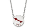 LogoArt Sterling Silver Pi Beta Phi Small Enameled Pendant Necklace With 18 Inch