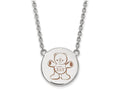 LogoArt Sterling Silver Sigma Delta Tau Small Enameled Pendant Necklace With 18 Inch