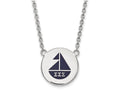 LogoArt Sterling Silver Sigma Sigma Sigma Small Enameled Pendant Necklace With 18 Inch