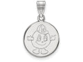 LogoArt Sterling Silver Syracuse University Medium Disc Pendant Necklace