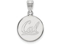 LogoArt Sterling Silver University Of California Berkeley Medium Disc Pendant Necklace