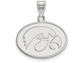 LogoArt Sterling Silver University Of Iowa Medium Pendant Necklace