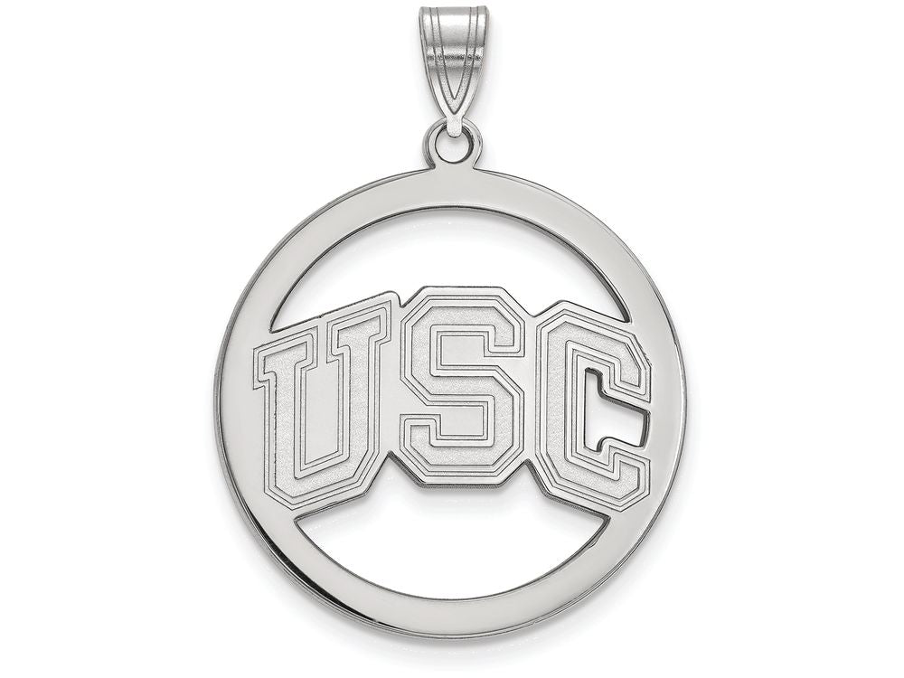Logoart 925 Sterling Silver University Of Southern California L Pendant In Circle