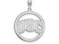 Logoart 925 Sterling Silver University Of Southern California L Pendant In Circle