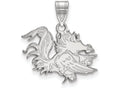 LogoArt Sterling Silver University Of South Carolina Medium Pendant Necklace
