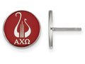 LogoArt Sterling Silver Alpha Chi Omega Enameled Post Earrings