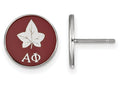LogoArt Sterling Silver Alpha Phi Enameled Post Earrings