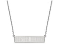 Logoart 925 Sterling Silver Boston Bruins Small Bar Necklace