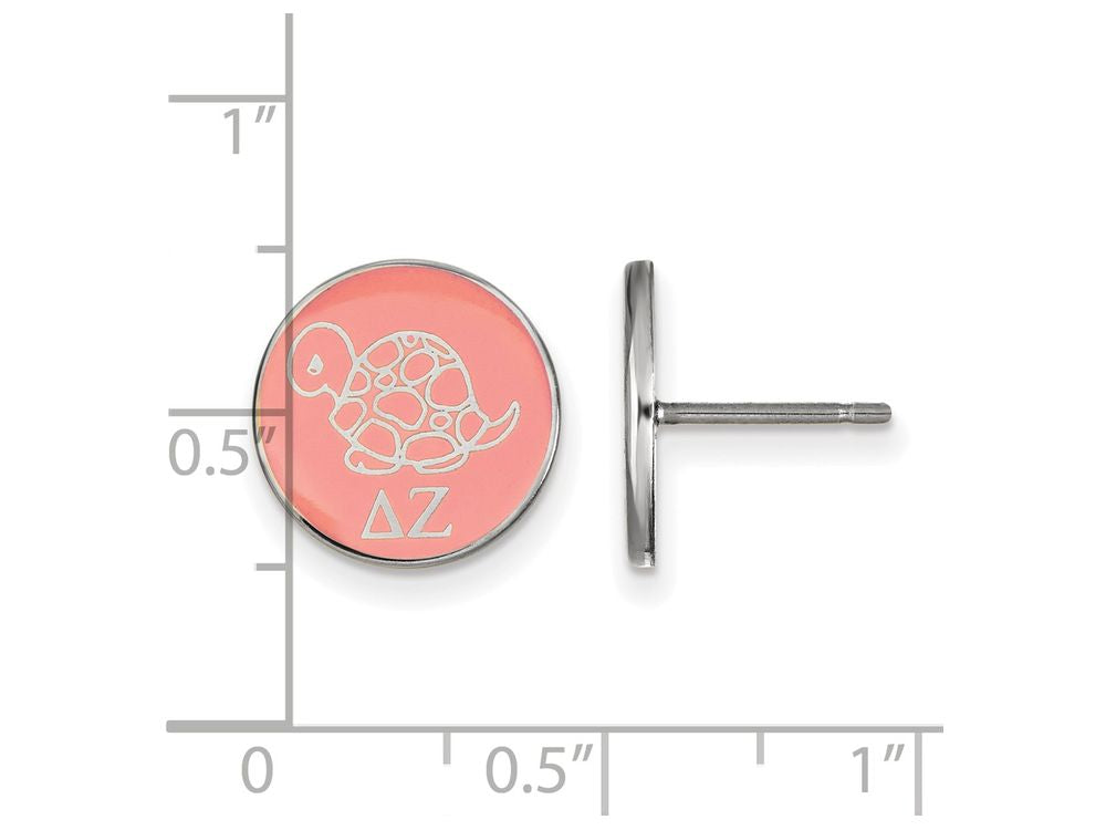 LogoArt Sterling Silver Delta Zeta Enameled Post Earrings
