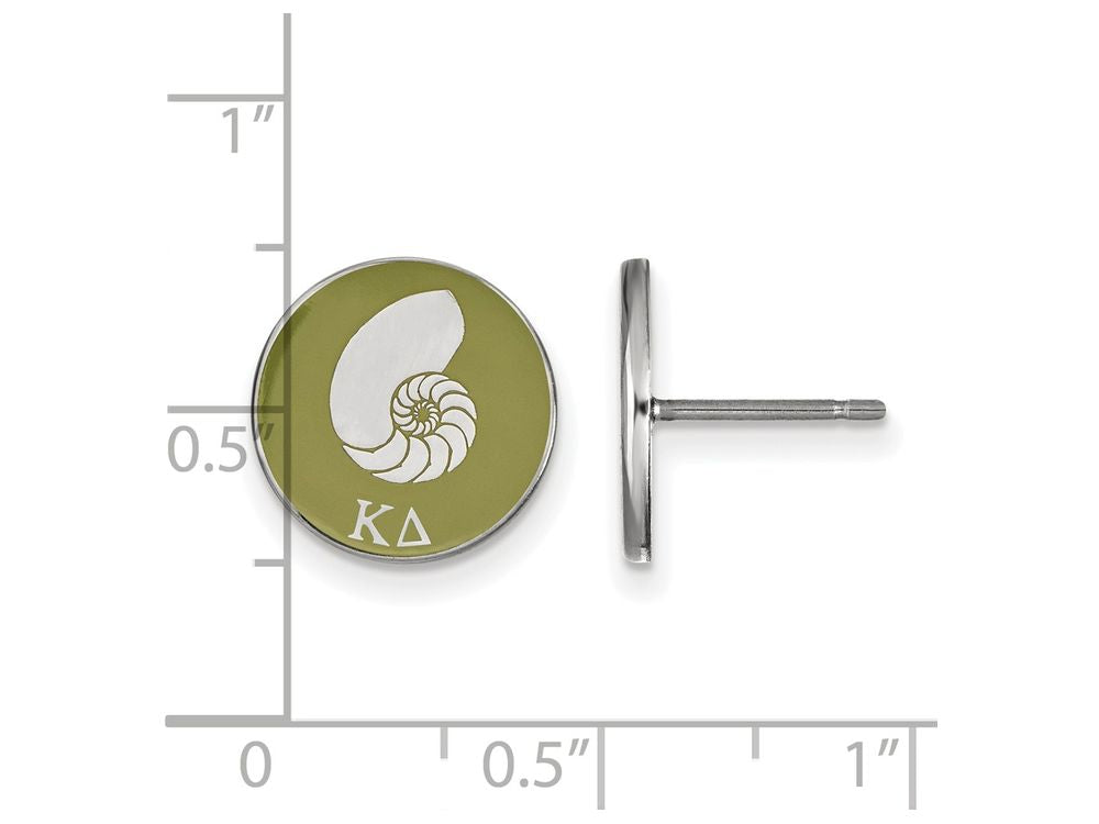 LogoArt Sterling Silver Kappa Delta Enameled Post Earrings