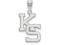 LogoArt Sterling Silver Kansas State University Large Pendant Necklace
