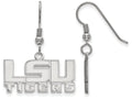 LogoArt Sterling Silver Louisiana State University Small Dangle Earrings Wire