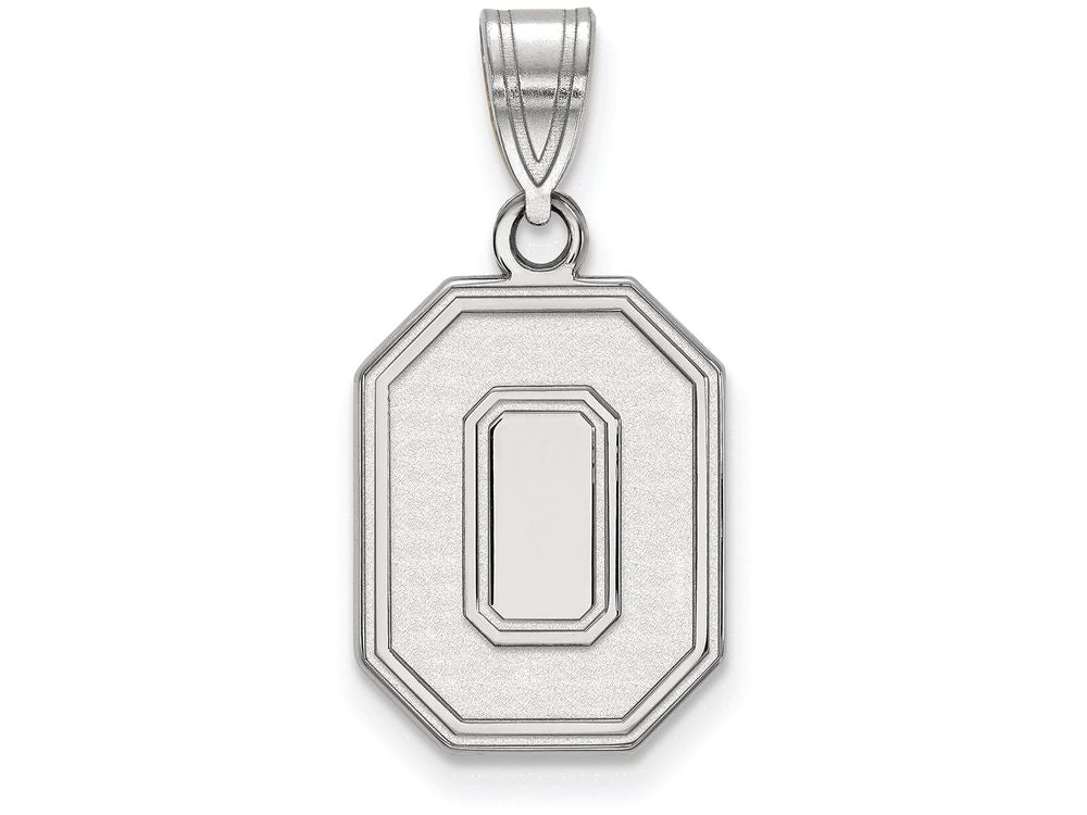 LogoArt Sterling Silver Ohio State University Medium Pendant Necklace
