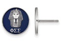 LogoArt Sterling Silver Phi Sigma Sigma Enameled Post Earrings