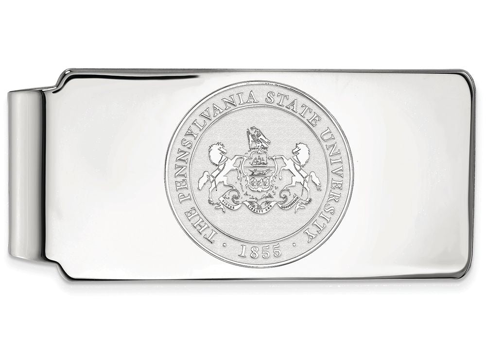 Logoart 925 Sterling Silver Penn State University Money Clip Crest