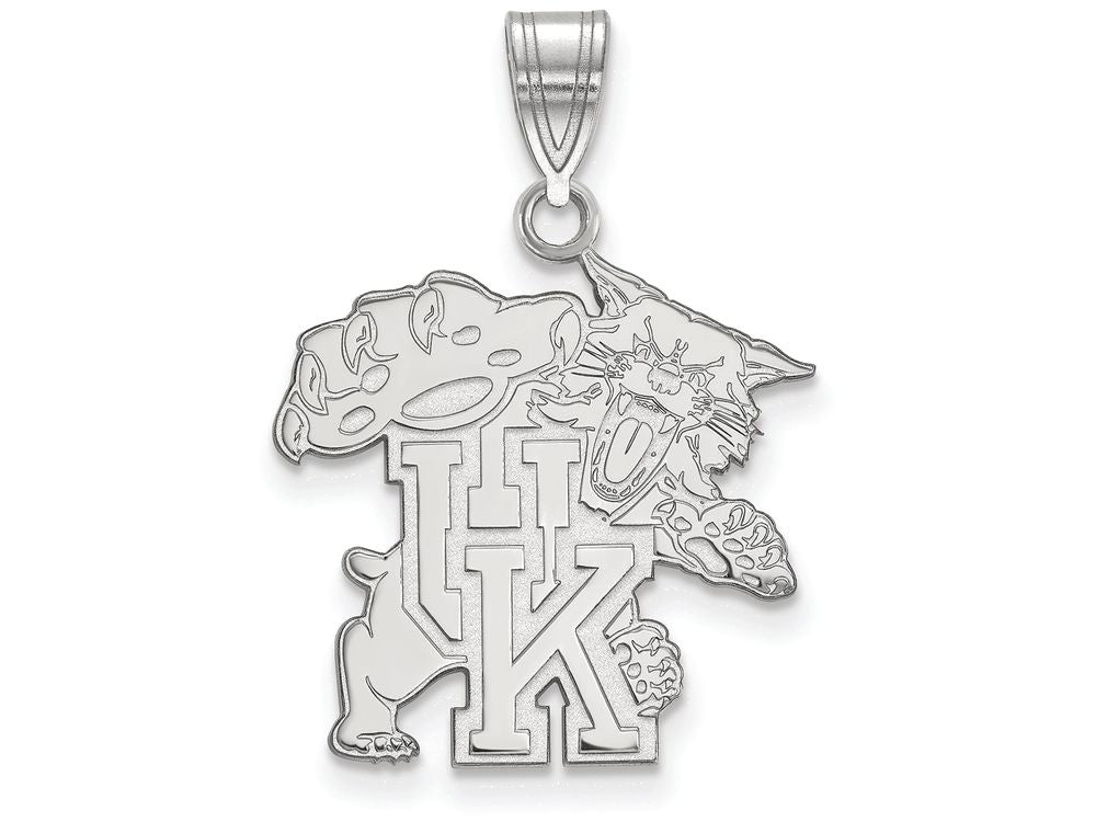 LogoArt Sterling Silver University Of Kentucky Large Pendant Necklace