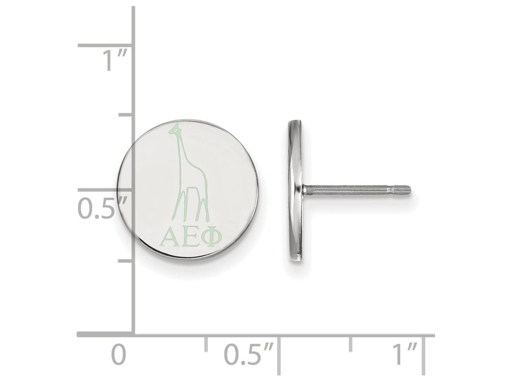 LogoArt Sterling Silver Alpha Epsilon Phi Enameled Post Earrings