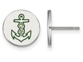 LogoArt Sterling Silver Alpha Sigma Tau Enameled Post Earrings