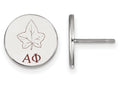 LogoArt Sterling Silver Alpha Phi Enameled Post Earrings
