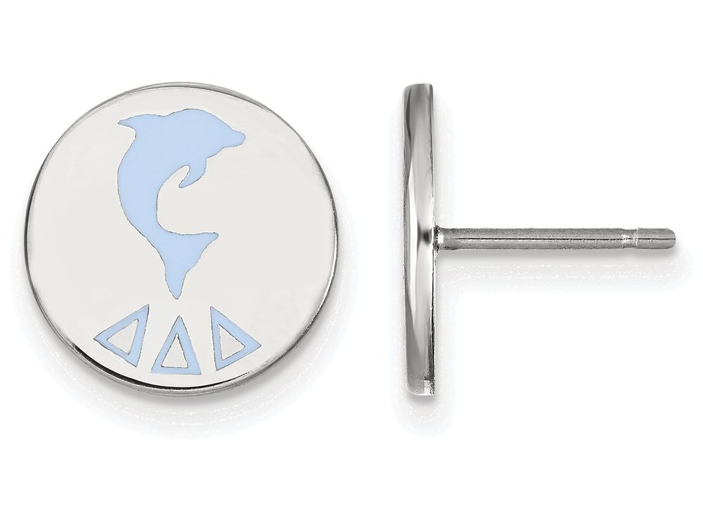 LogoArt Sterling Silver Delta Delta Delta Enameled Post Earrings