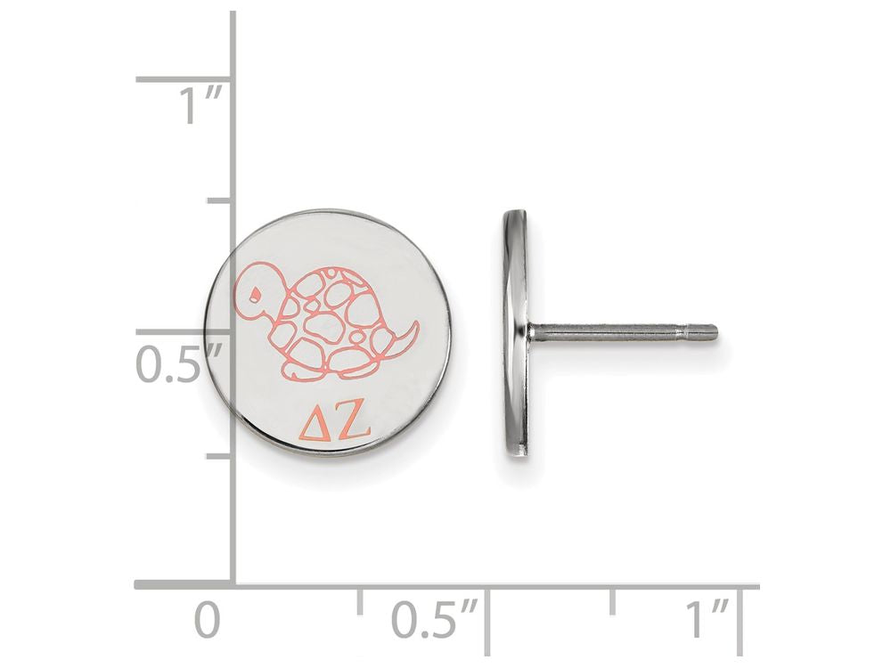 LogoArt Sterling Silver Delta Zeta Enameled Post Earrings