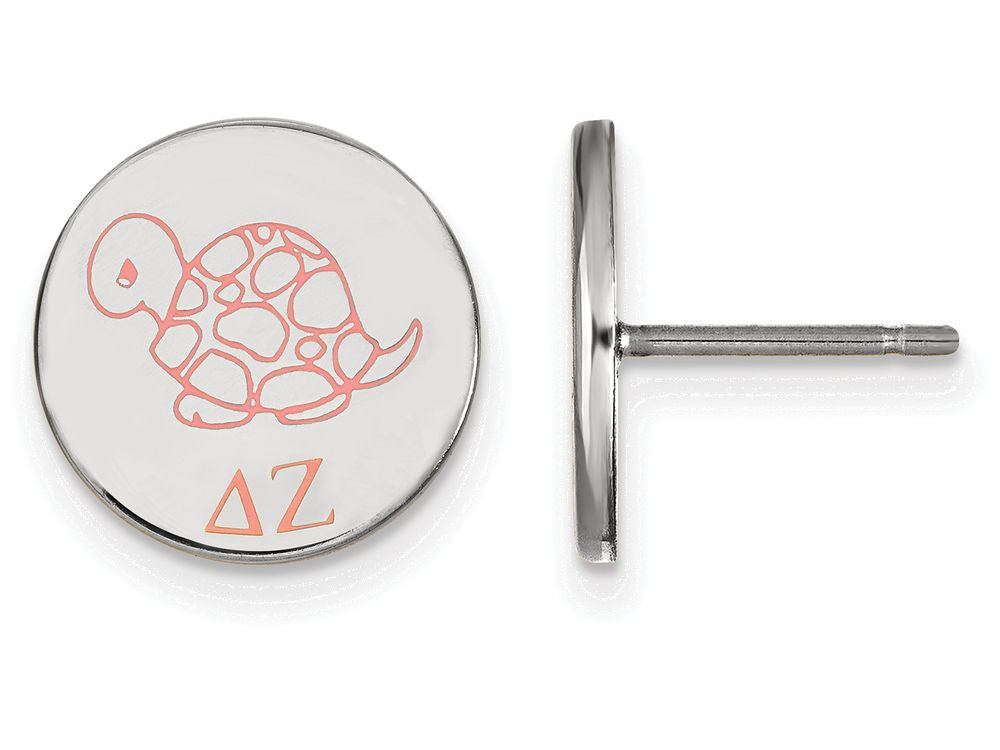 LogoArt Sterling Silver Delta Zeta Enameled Post Earrings