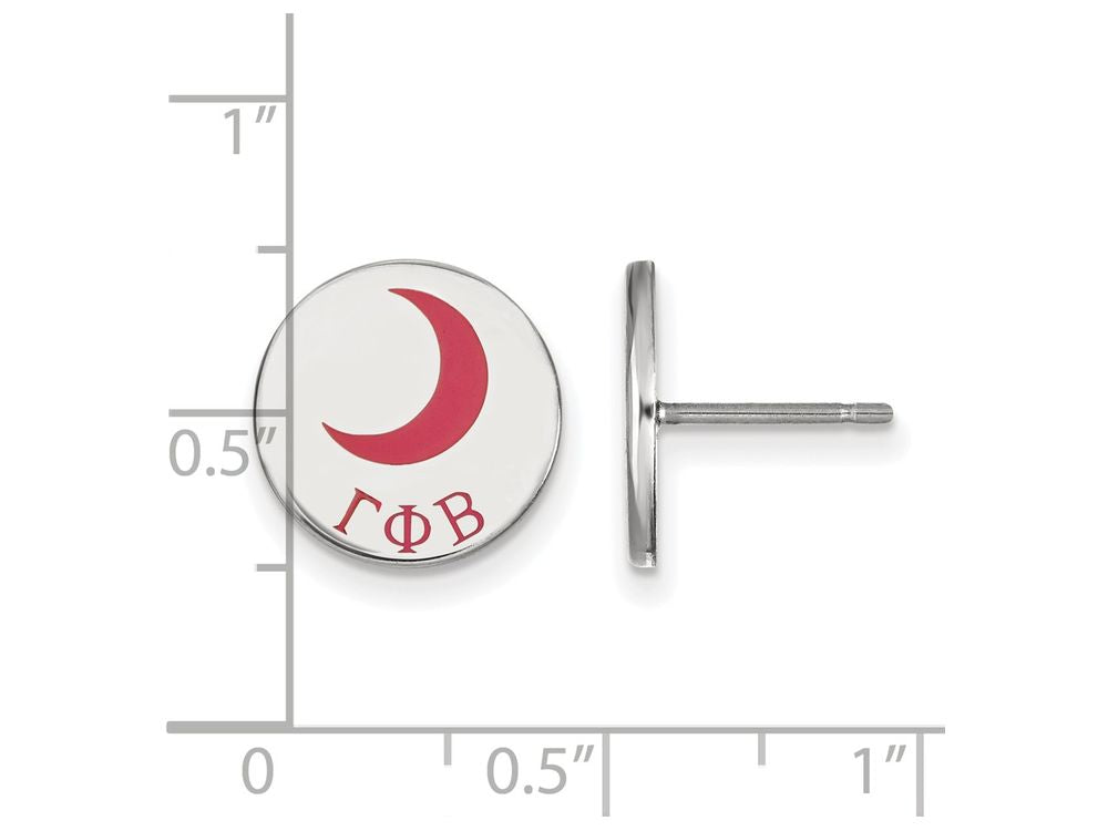 LogoArt Sterling Silver Gamma Phi Beta Enameled Post Earrings