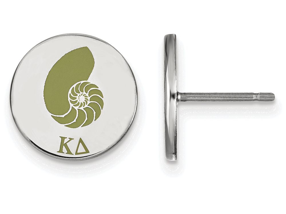LogoArt Sterling Silver Kappa Delta Enameled Post Earrings