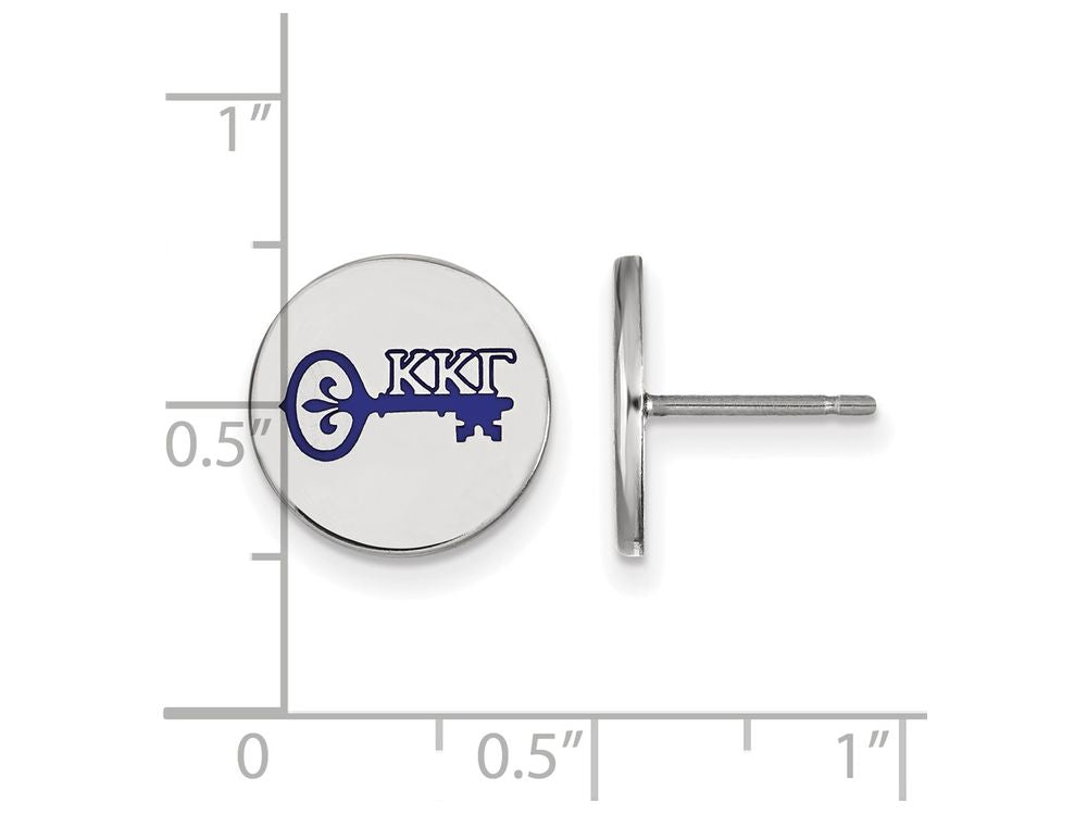LogoArt Sterling Silver Kappa Kappa Gamma Enameled Post Earrings