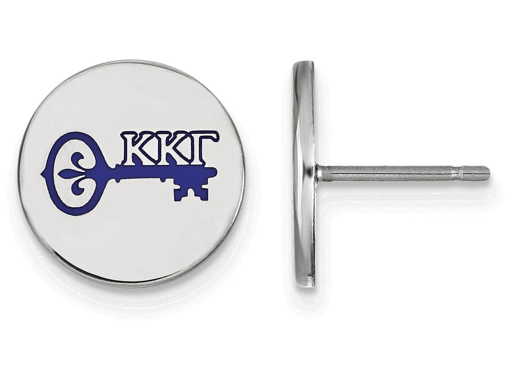 LogoArt Sterling Silver Kappa Kappa Gamma Enameled Post Earrings