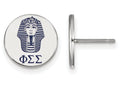 LogoArt Sterling Silver Phi Sigma Sigma Enameled Post Earrings