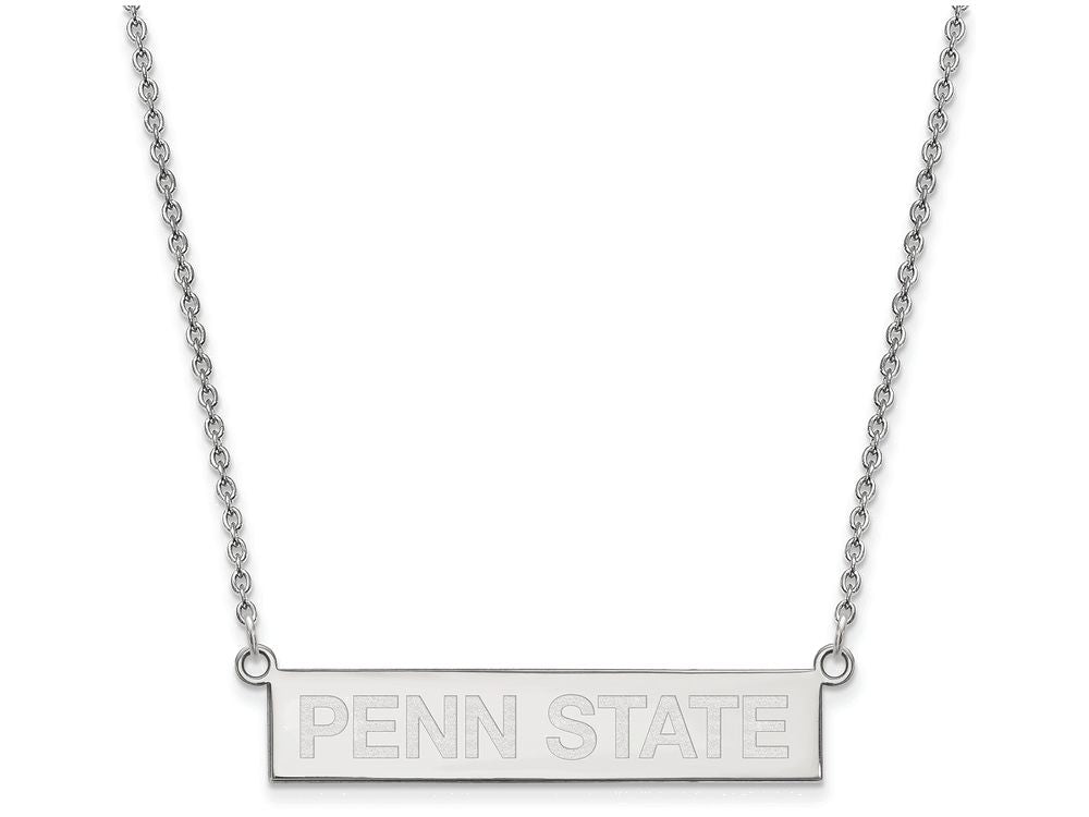 Logoart 925 Sterling Silver The Pennsylvania State U Small Bar Necklace