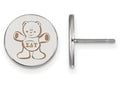 LogoArt Sterling Silver Sigma Delta Tau Enameled Post Earrings