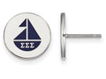 LogoArt Sterling Silver Sigma Sigma Sigma Enameled Post Earrings