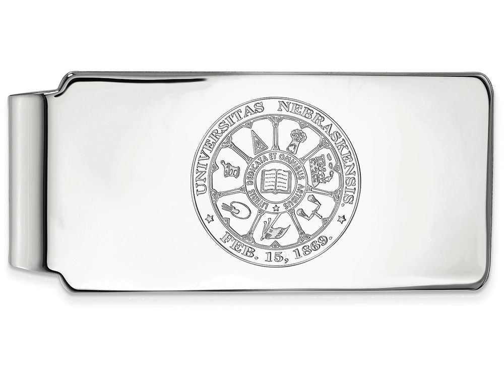 Logoart 925 Sterling Silver University Of Nebraska Money Clip Crest