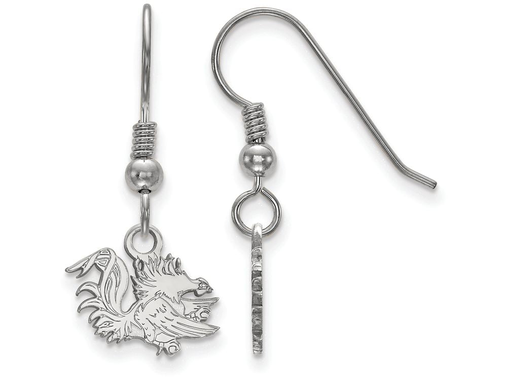 LogoArt Sterling Silver University Of South Carolina Xs Dangle Earrings Wire
