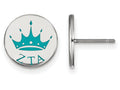 LogoArt Sterling Silver Zeta Tau Alpha Enameled Post Earrings