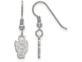 LogoArt Sterling Silver North Carolina State University Xs Dangle Earrings Wire