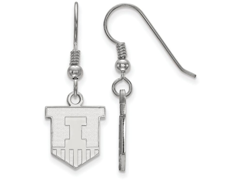 LogoArt Sterling Silver University Of Illinois Small Dangle Earrings Wire