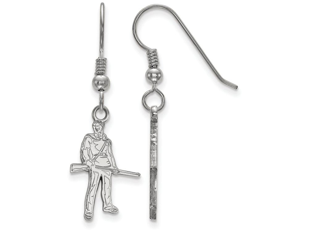 LogoArt Sterling Silver West Virginia University Small Dangle Earrings Wire