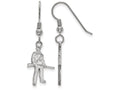 LogoArt Sterling Silver West Virginia University Small Dangle Earrings Wire