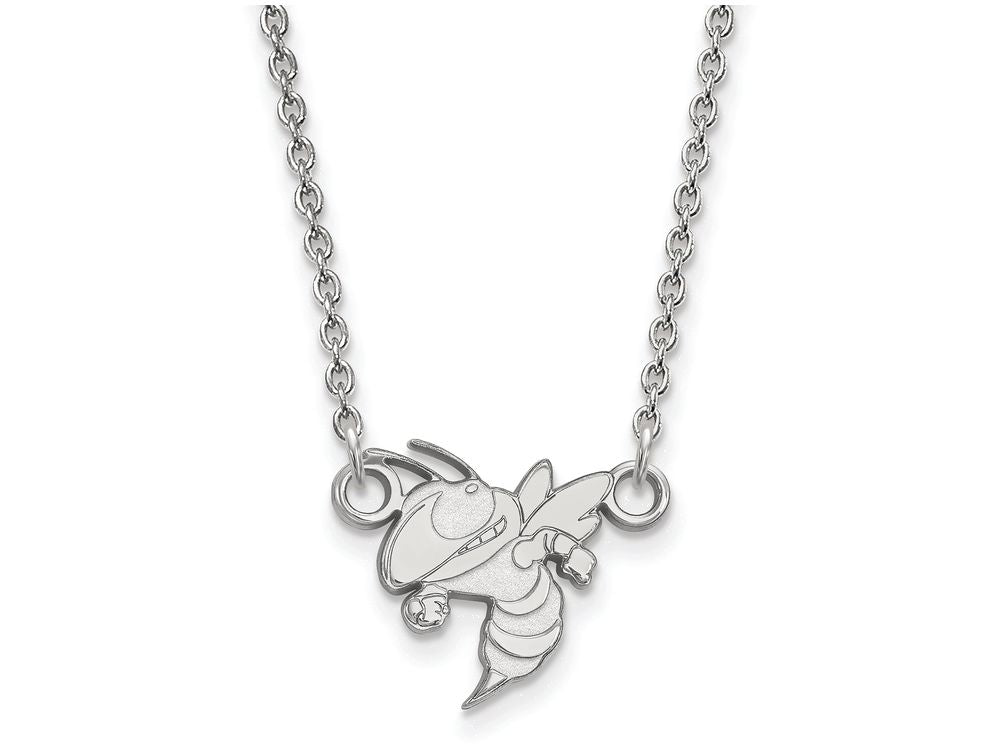 LogoArt Sterling Silver Georgia Institute Of Technology Small Pendant Necklace