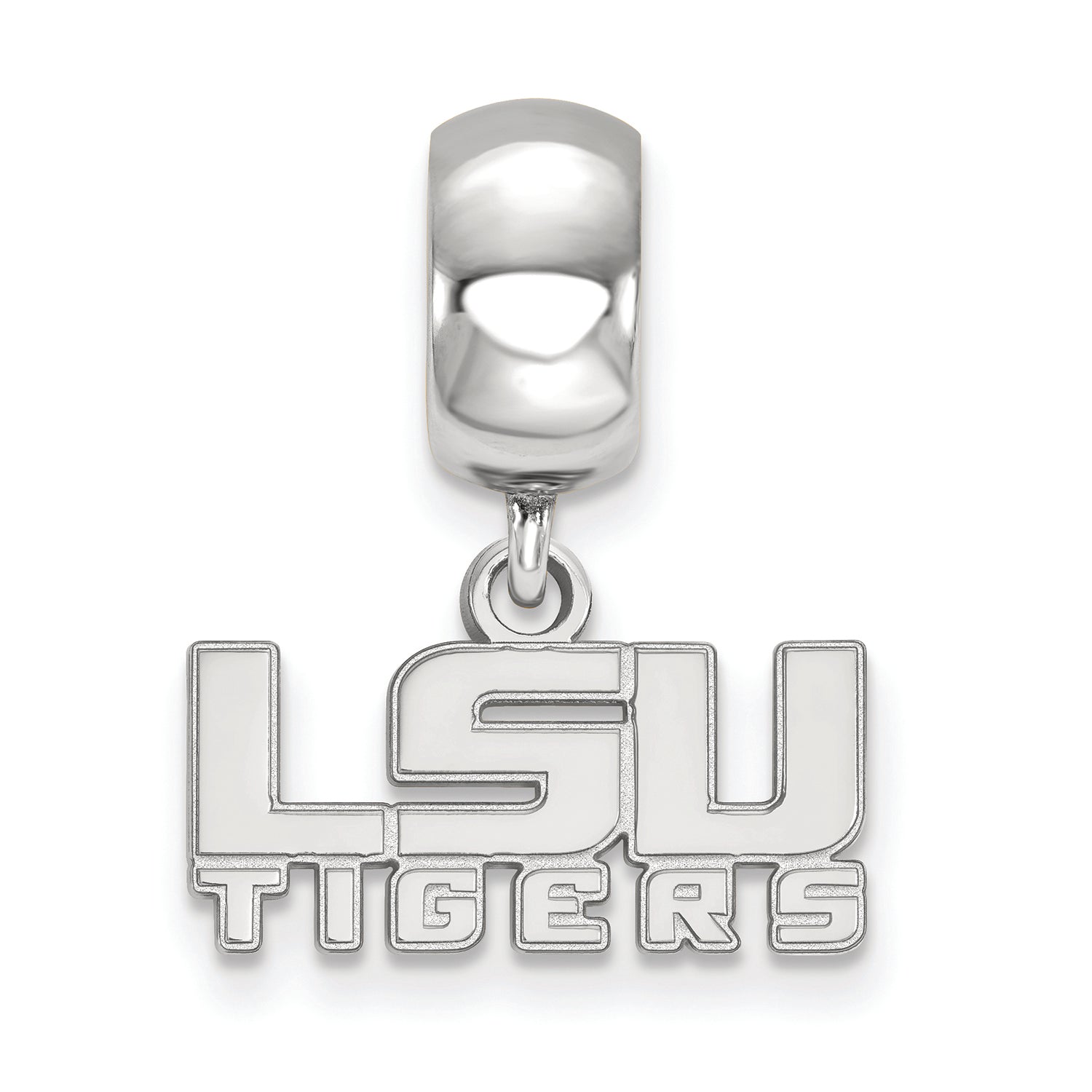LogoArt Sterling Silver Louisiana State University Bead Charm Charm Xs Dangle Bead Charm